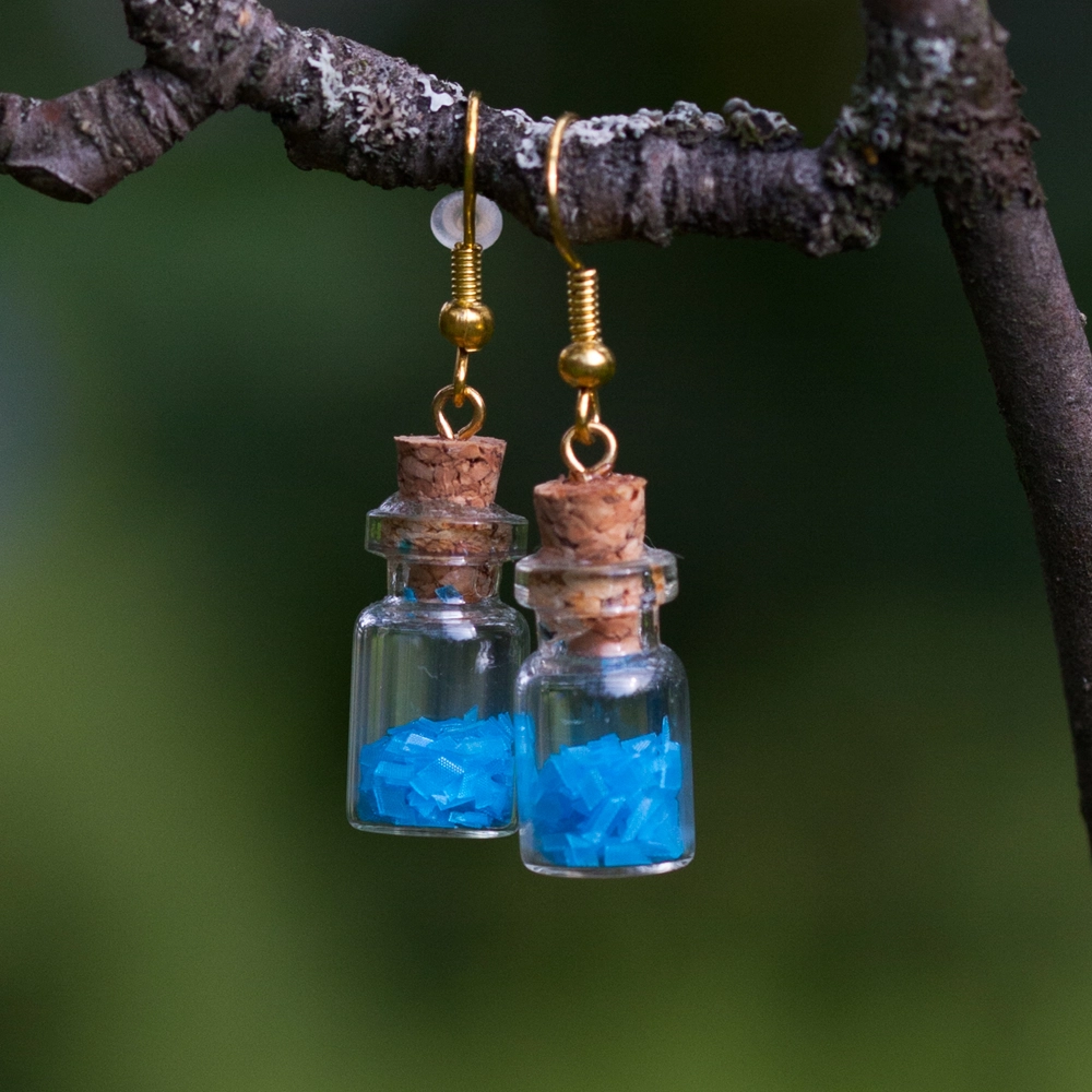 Siniset Aarrepullo-korvakorut