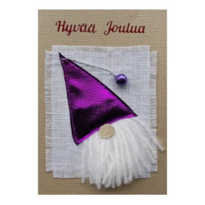 Violetti tonttukortti