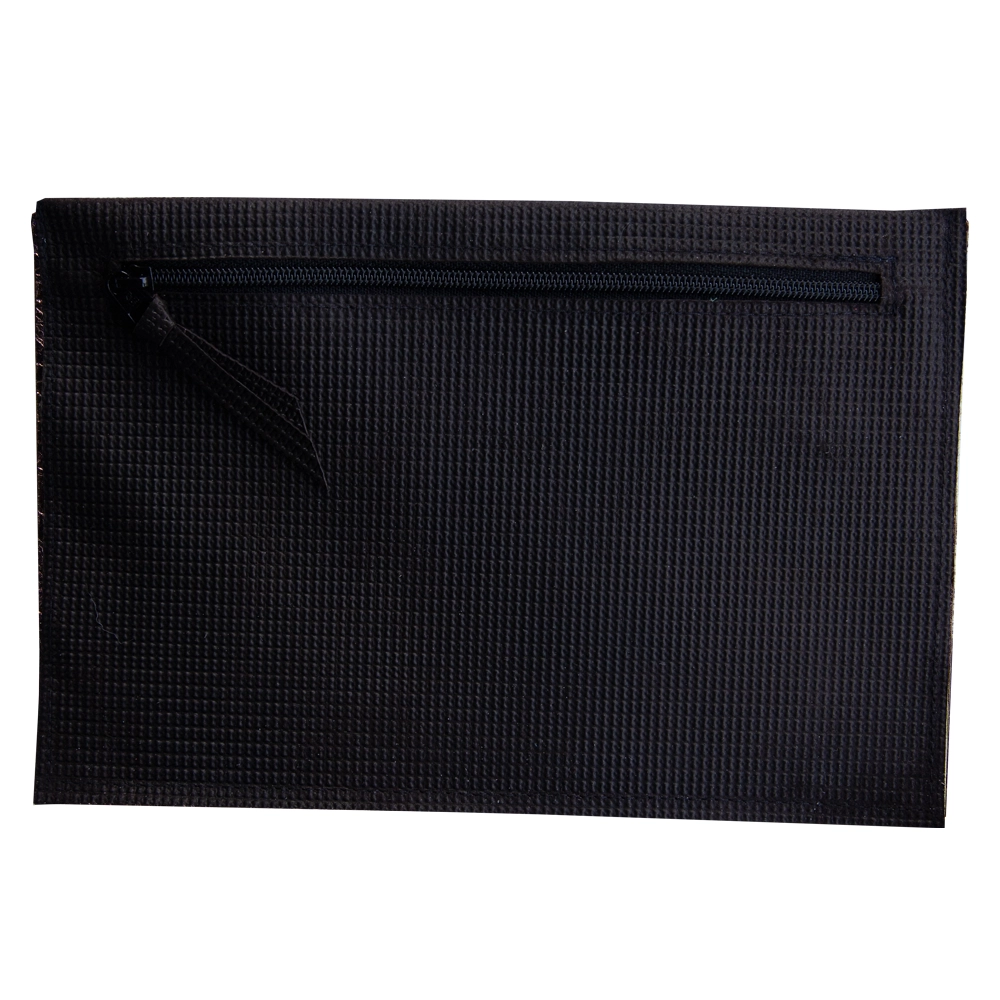 Musta loimikuvioitu aitonahkainen clutch