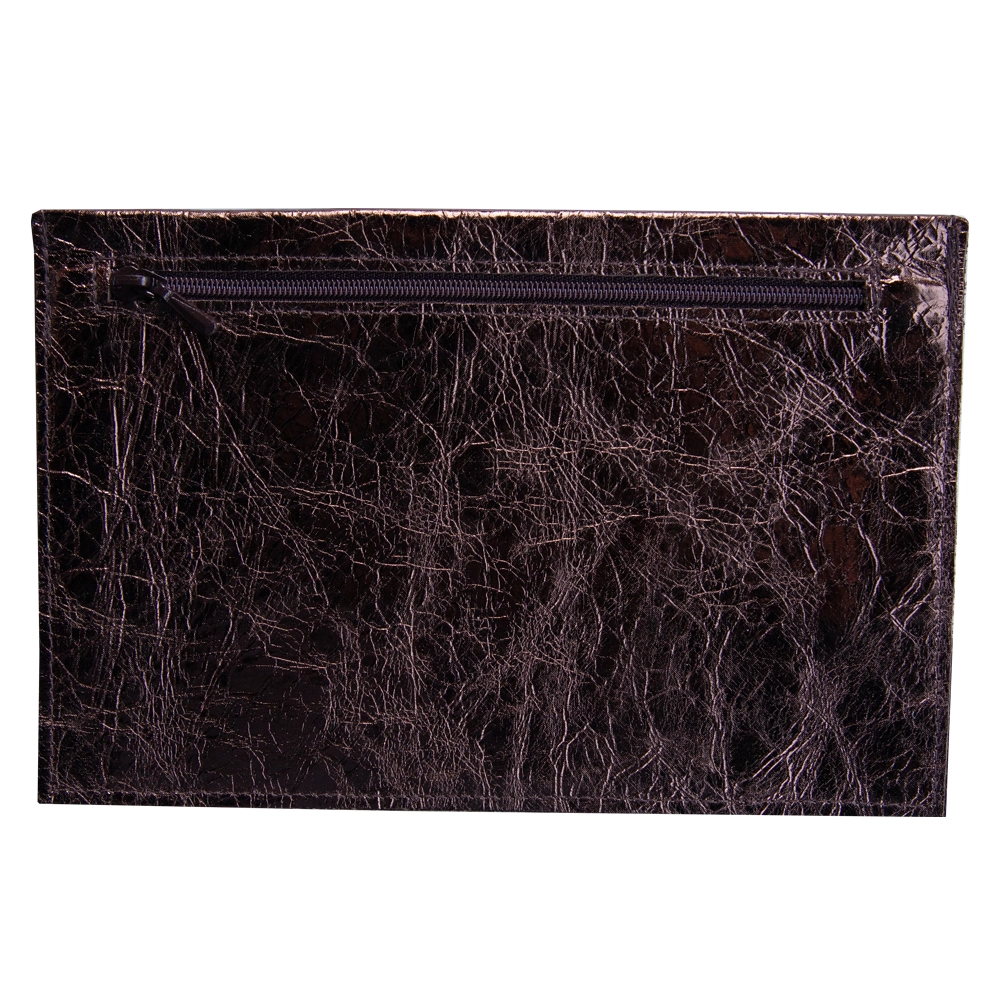 Pintakuvioitu pronssinen aitonahkainen clutch