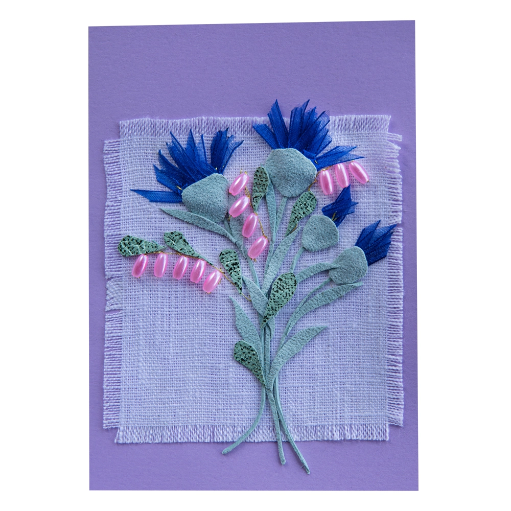 Ruiskaunokki-helmikukkakortti